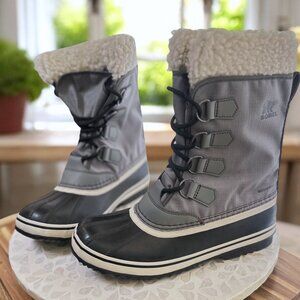 Sorel Winter Carnival WP Women’s Waterproof Boot Size 8.5 Gray Insulated Snow